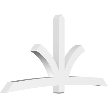 Ekena Millwork Davenport Architectural Grade PVC Gable Bracket, 108"W x 54"H x 6"D x 6"F, 12/12 Pitch GBP108X54X0606DAV00